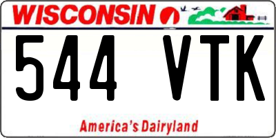WI license plate 544VTK