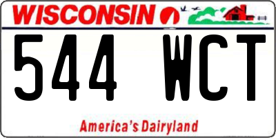 WI license plate 544WCT