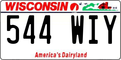 WI license plate 544WIY