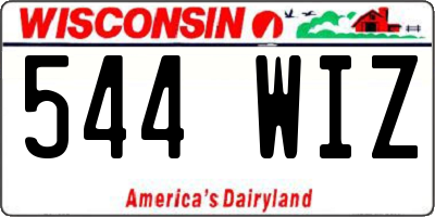 WI license plate 544WIZ