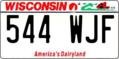WI license plate 544WJF