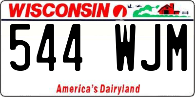 WI license plate 544WJM