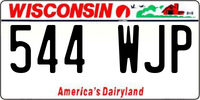 WI license plate 544WJP