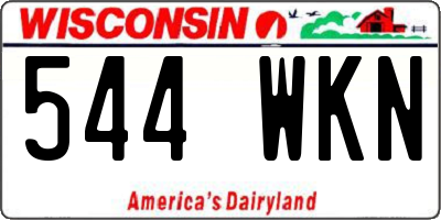 WI license plate 544WKN