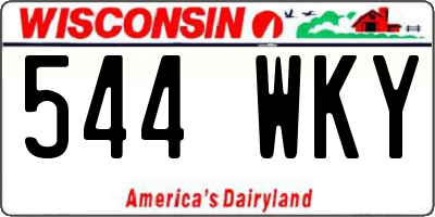 WI license plate 544WKY