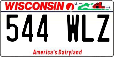 WI license plate 544WLZ