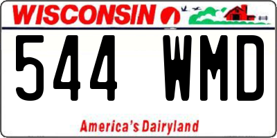 WI license plate 544WMD