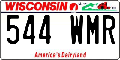 WI license plate 544WMR
