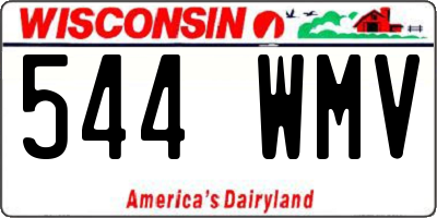 WI license plate 544WMV