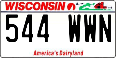 WI license plate 544WWN