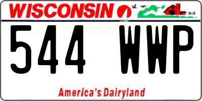 WI license plate 544WWP