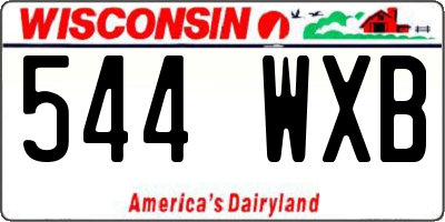 WI license plate 544WXB