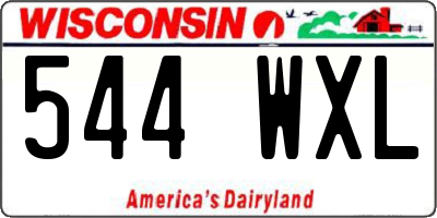WI license plate 544WXL