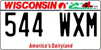 WI license plate 544WXM