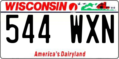 WI license plate 544WXN