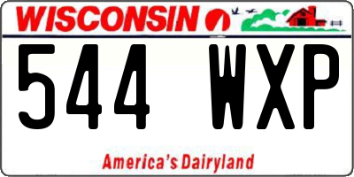 WI license plate 544WXP