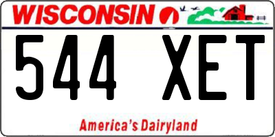 WI license plate 544XET