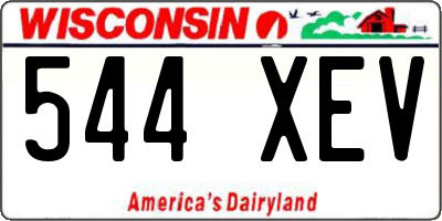 WI license plate 544XEV