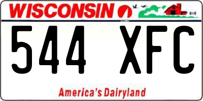 WI license plate 544XFC