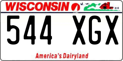 WI license plate 544XGX