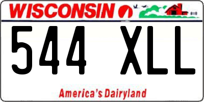 WI license plate 544XLL