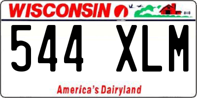 WI license plate 544XLM