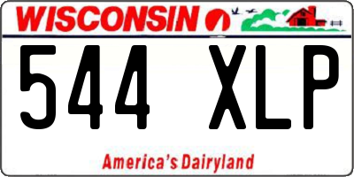 WI license plate 544XLP