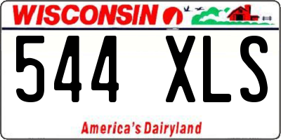 WI license plate 544XLS