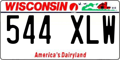 WI license plate 544XLW