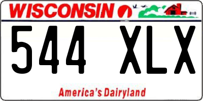 WI license plate 544XLX