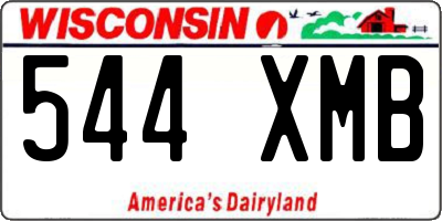 WI license plate 544XMB