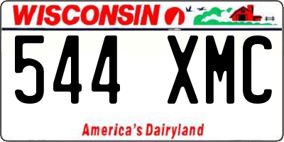 WI license plate 544XMC