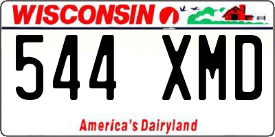 WI license plate 544XMD