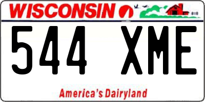 WI license plate 544XME