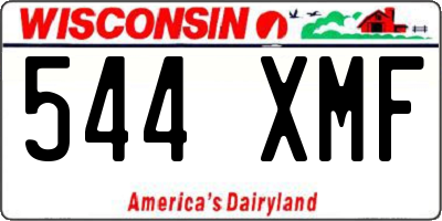 WI license plate 544XMF