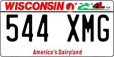 WI license plate 544XMG