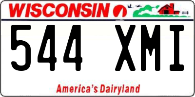 WI license plate 544XMI