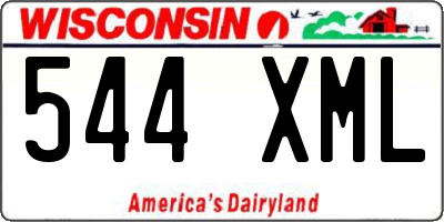 WI license plate 544XML