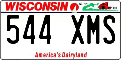 WI license plate 544XMS