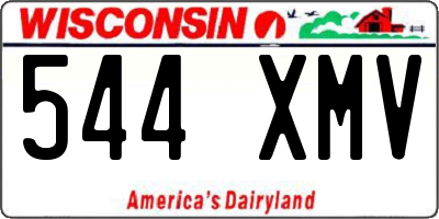 WI license plate 544XMV