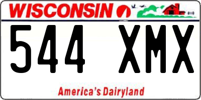WI license plate 544XMX