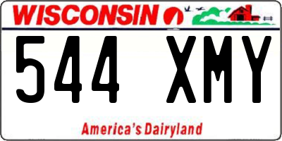 WI license plate 544XMY