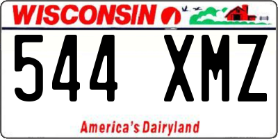 WI license plate 544XMZ