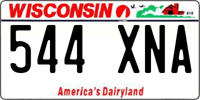 WI license plate 544XNA