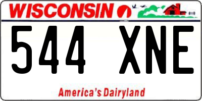 WI license plate 544XNE
