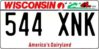 WI license plate 544XNK