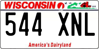 WI license plate 544XNL