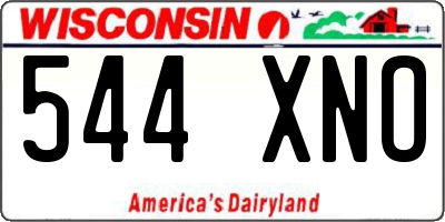 WI license plate 544XNO