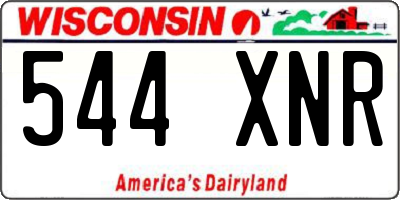 WI license plate 544XNR