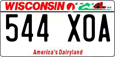 WI license plate 544XOA